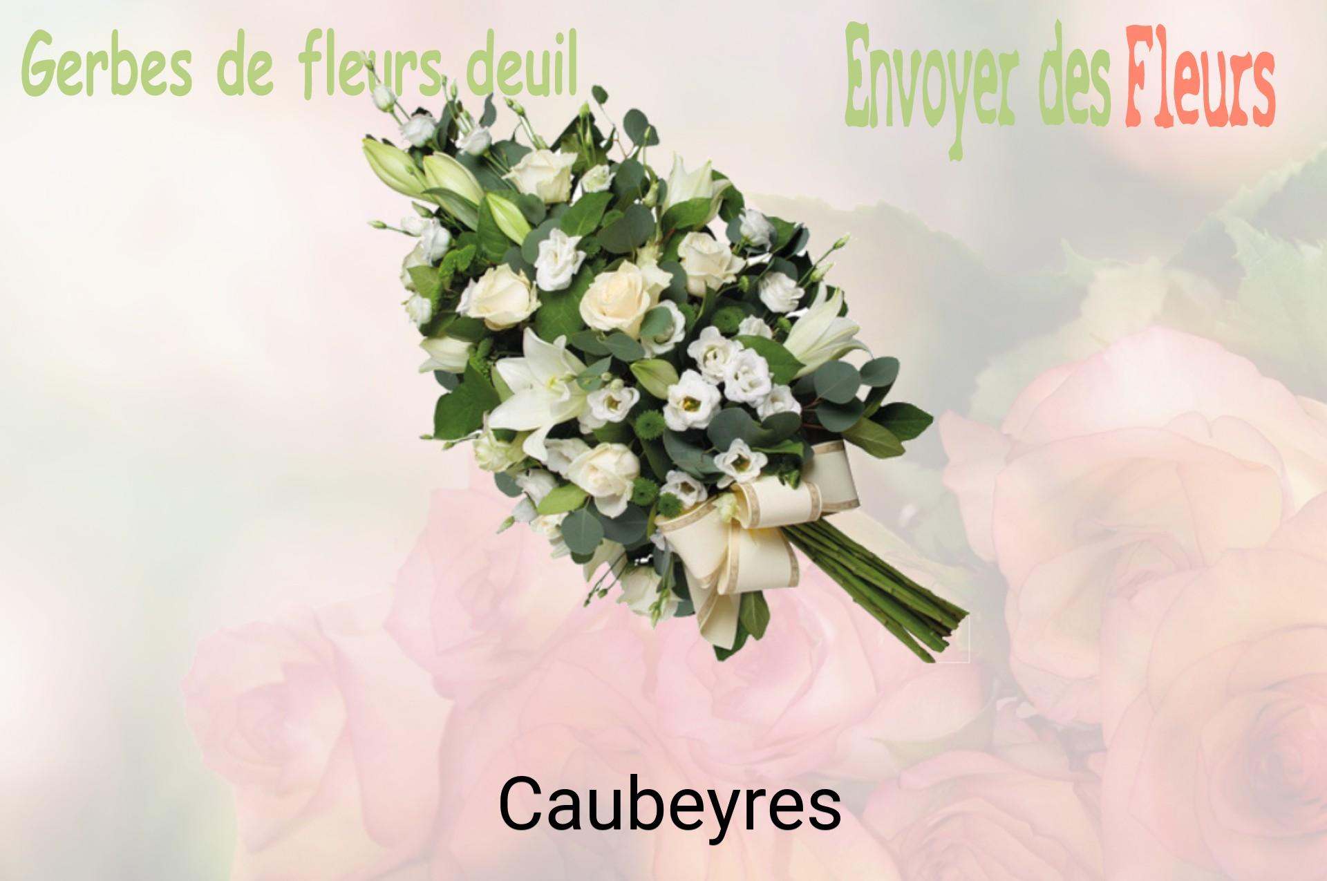 Gerbe de fleurs de deuil livrée à Caubeyres
